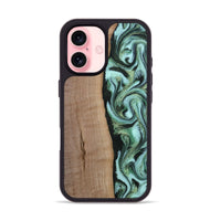 iPhone 16 Wood Phone Case - London (Green, 815224)