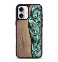 iPhone 16 Plus Wood Phone Case - London (Green, 815224)