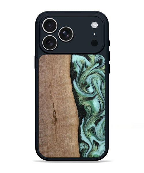 iPhone 17 Pro Max Wood Phone Case - London (Green, 815224)
