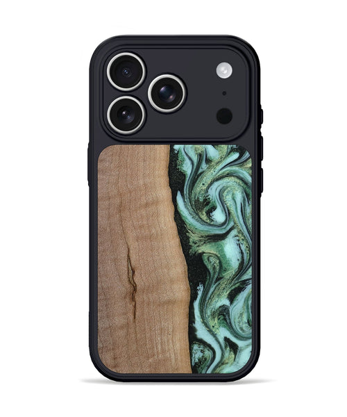 iPhone 17 Pro Wood Phone Case - London (Green, 815224)