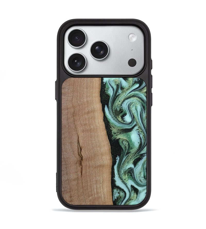 iPhone 18 Pro Wood Phone Case - London (Green, 815224)