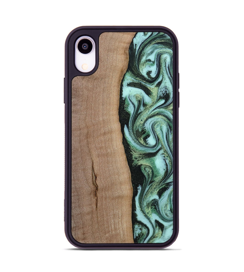 iPhone Xr Wood Phone Case - London (Green, 815224)