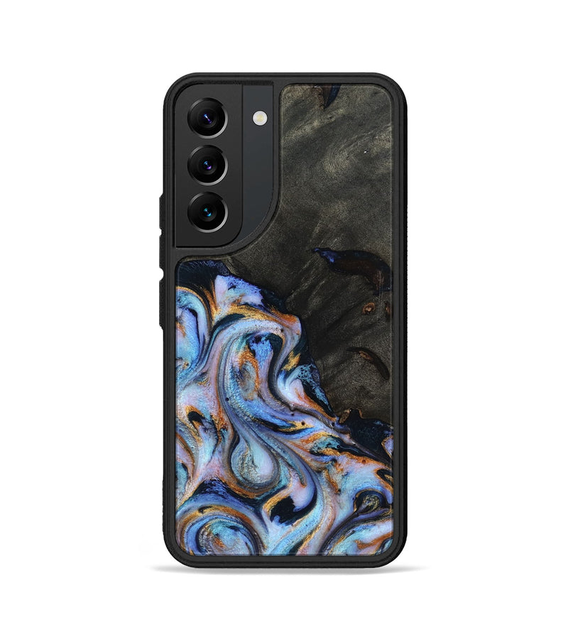 Galaxy S22 Wood Phone Case - Carolyn (Teal & Gold, 815231)