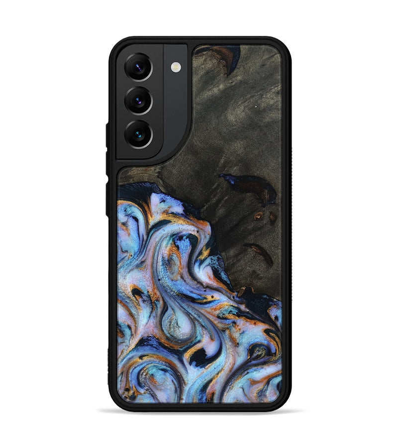 Galaxy S22 Plus Wood Phone Case - Carolyn (Teal & Gold, 815231)