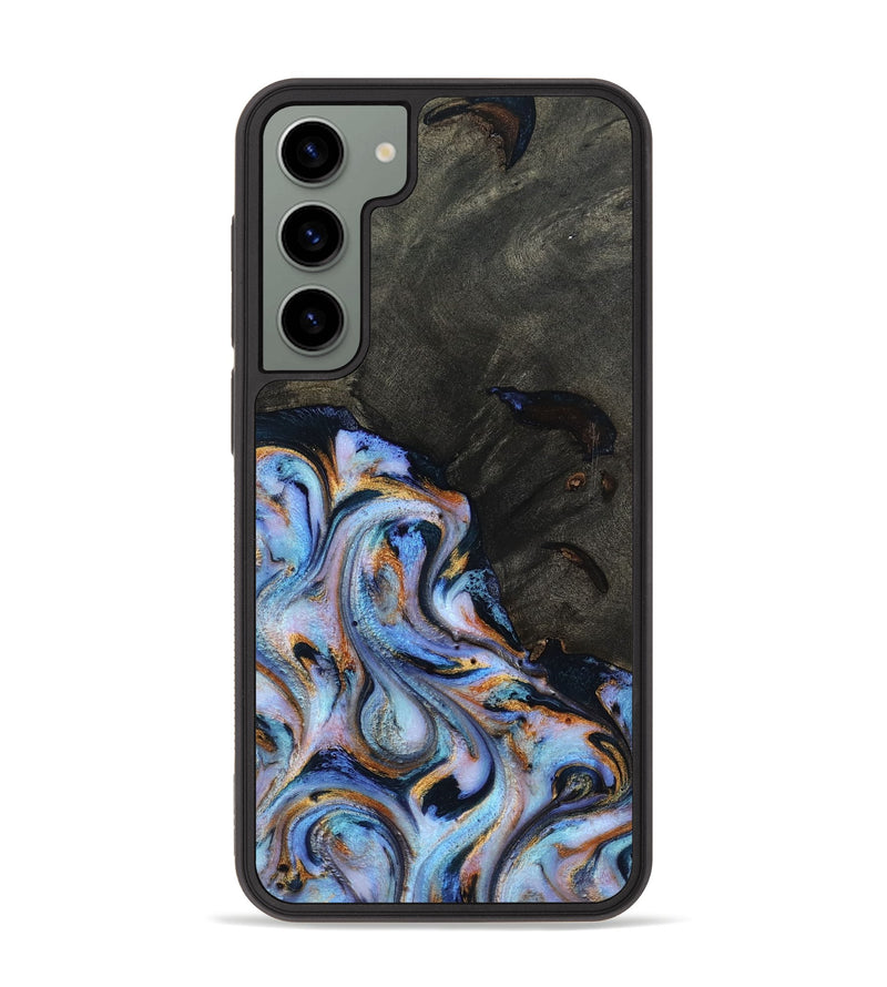 Galaxy S23 Plus Wood Phone Case - Carolyn (Teal & Gold, 815231)