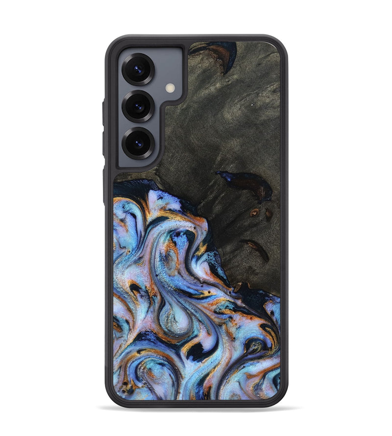 Galaxy S25 Plus Wood Phone Case - Carolyn (Teal & Gold, 815231)