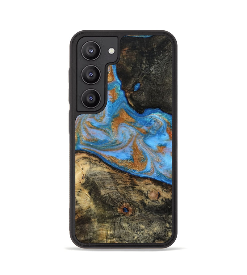 Galaxy S23 Wood Phone Case - Zander (Teal & Gold, 815233)