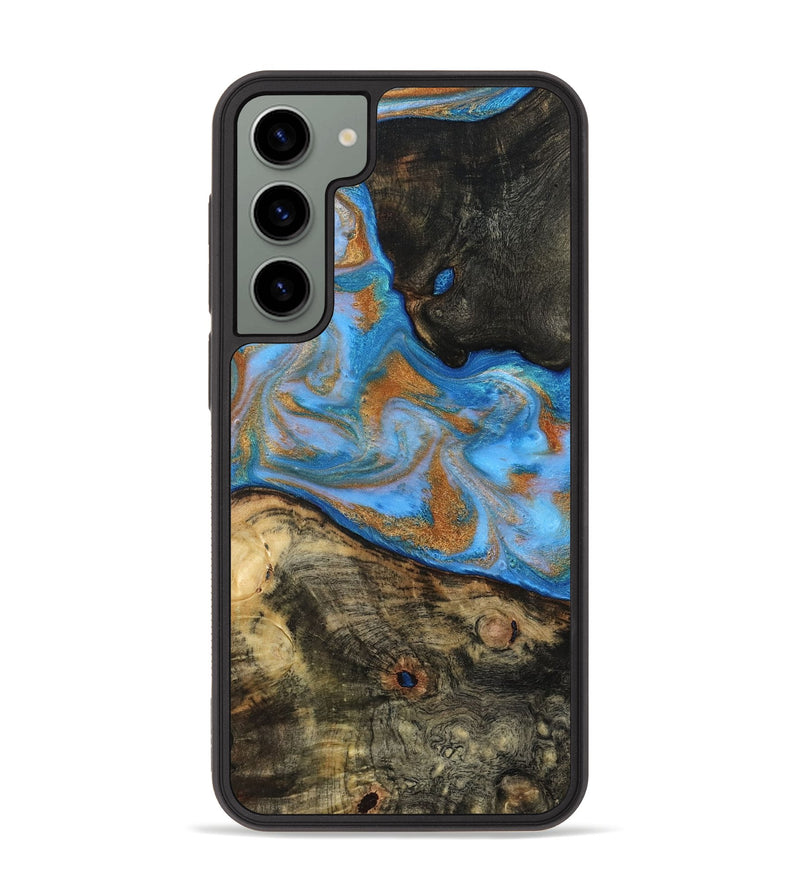 Galaxy S23 Plus Wood Phone Case - Zander (Teal & Gold, 815233)