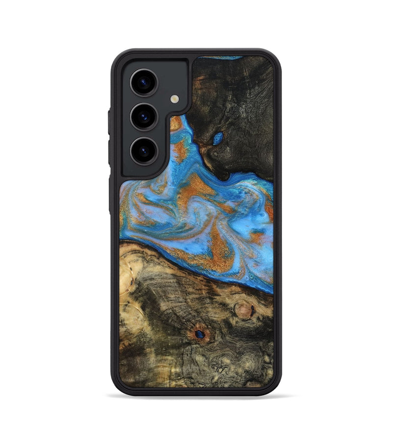 Galaxy S24 Wood Phone Case - Zander (Teal & Gold, 815233)