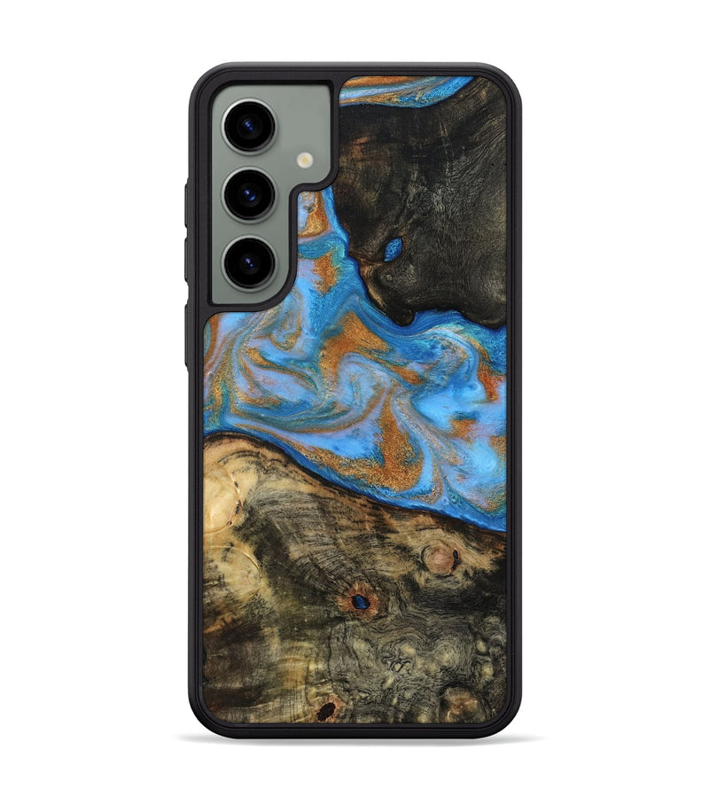 Galaxy S24 Plus Wood Phone Case - Zander (Teal & Gold, 815233)