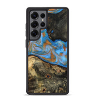 Galaxy S25 Ultra Wood Phone Case - Zander (Teal & Gold, 815233)