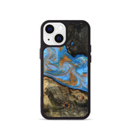 iPhone 13 mini Wood Phone Case - Zander (Teal & Gold, 815233)
