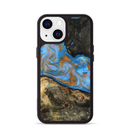 iPhone 13 Wood Phone Case - Zander (Teal & Gold, 815233)