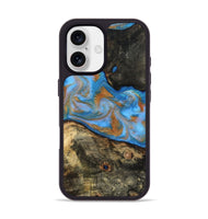 iPhone 17 Wood Phone Case - Zander (Teal & Gold, 815233)