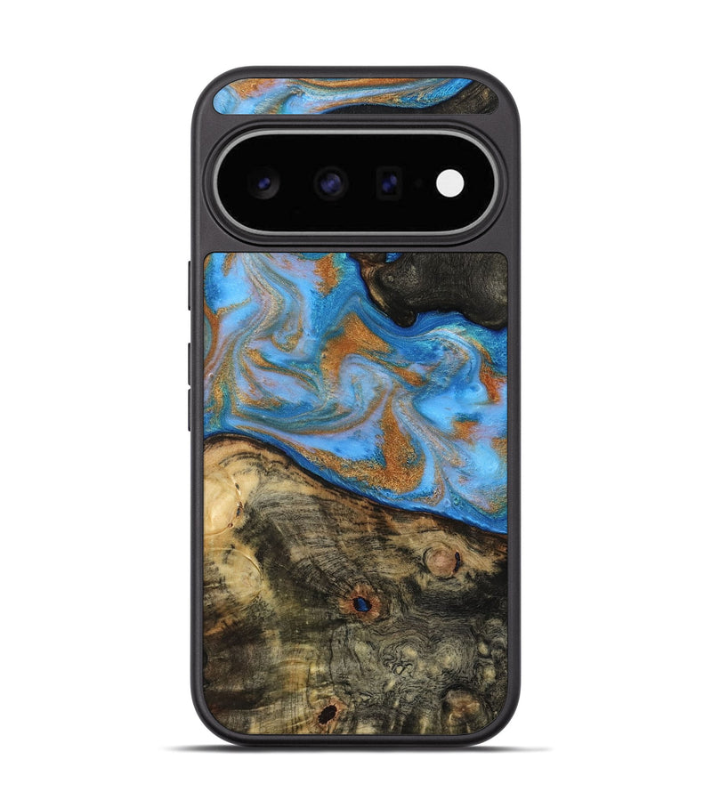 Pixel 11 Wood Phone Case - Zander (Teal & Gold, 815233)
