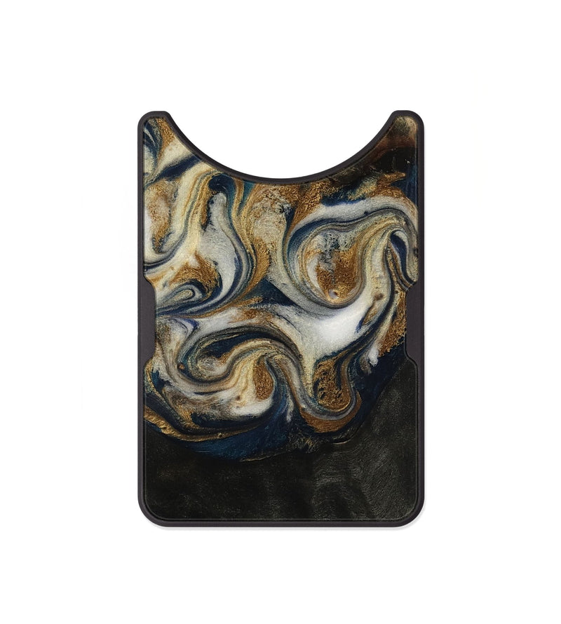 Alloy Wood Wallet - Caryn (Teal & Gold, 815234)