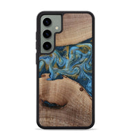 Galaxy S24 Plus Wood Phone Case - Emmer (Teal & Gold, 815235)