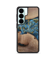 Galaxy S26 Wood Phone Case - Emmer (Teal & Gold, 815235)