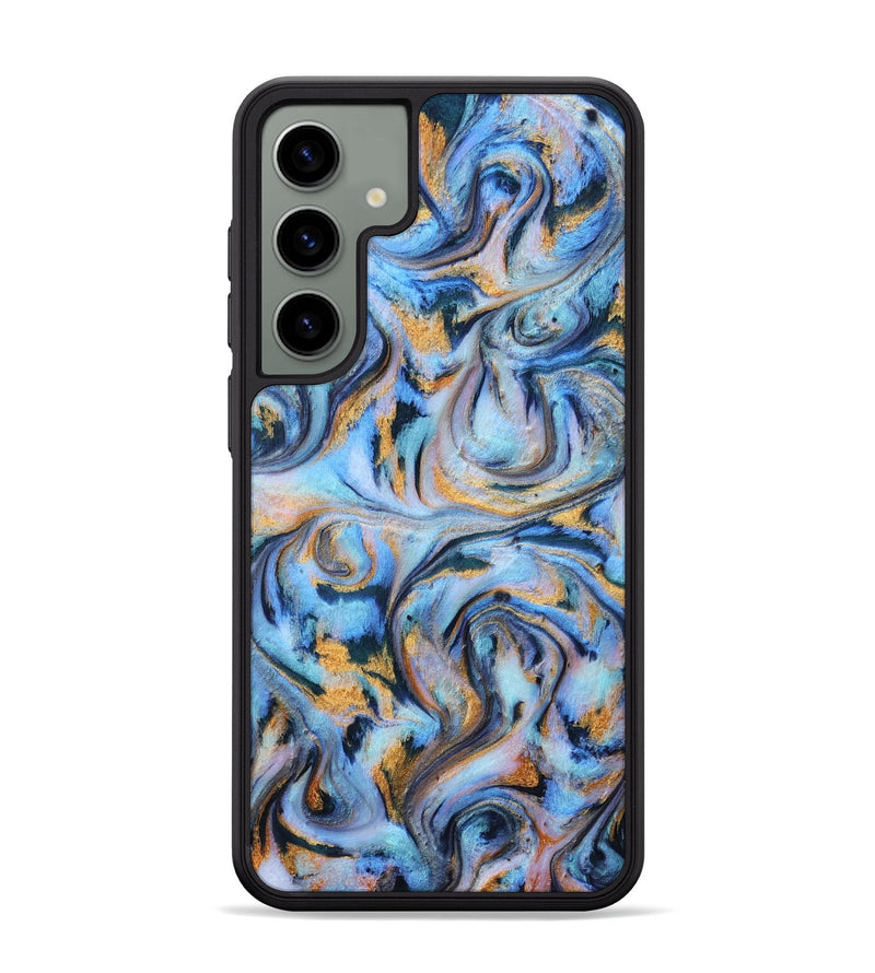 Galaxy S24 Plus ResinArt Phone Case - Stoney (Teal & Gold, 815237)