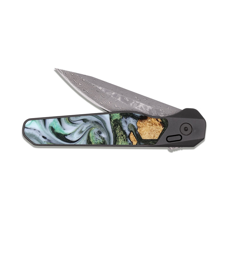 EDC Dark Damascus Wood Pocket Knife - Ariah (Pattern, 815242)