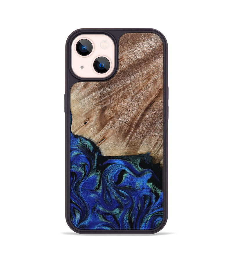 iPhone 14 Wood Phone Case - Jon (Blue, 815251)