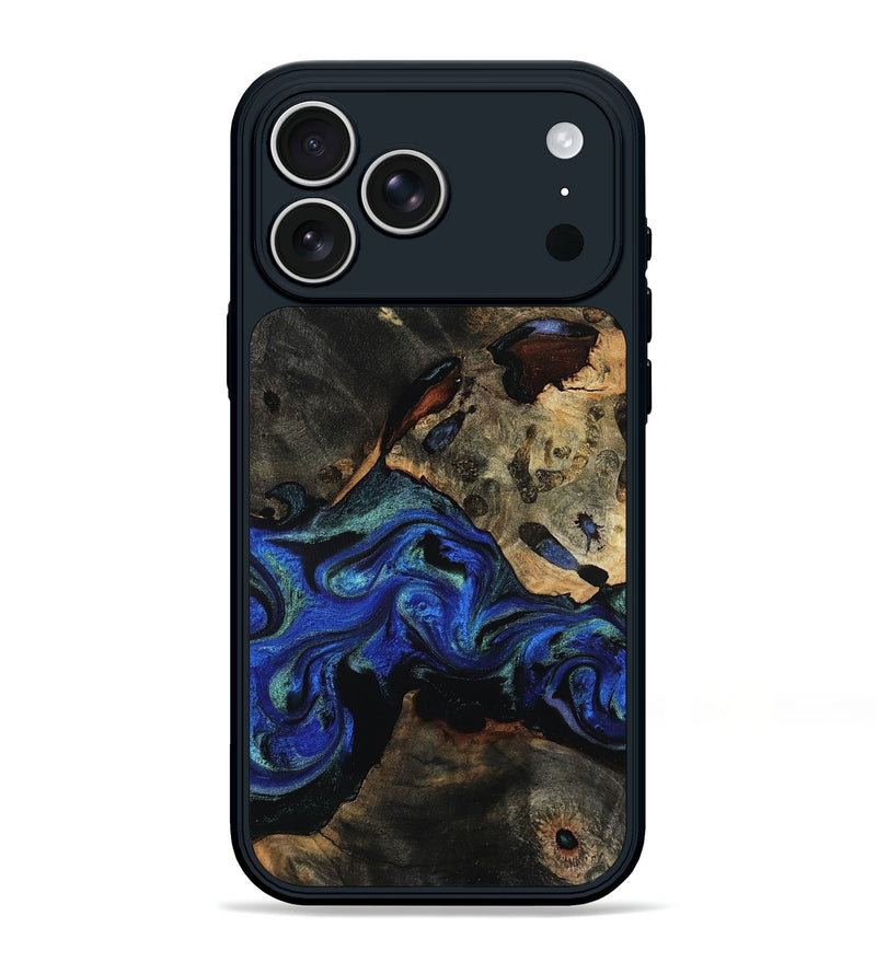 iPhone 17 Pro Max Wood Phone Case - Daren (Blue, 815253)