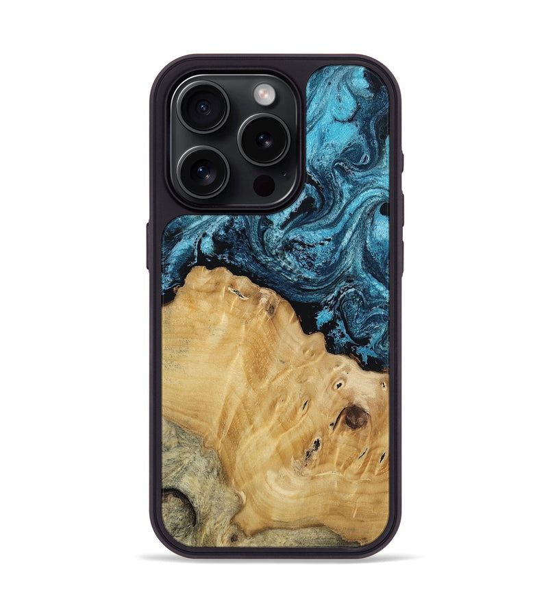 iPhone 15 Pro Wood Phone Case - Alianna (Blue, 815254)