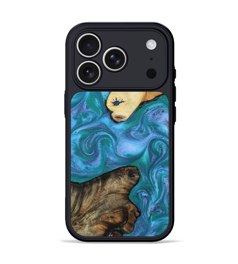 iPhone 17 Pro Wood Phone Case - Andria (Blue, 815255)