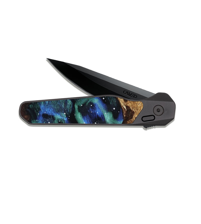 EDC Dark Slate Wood Pocket Knife - Evelyn (Cosmos, 815260)