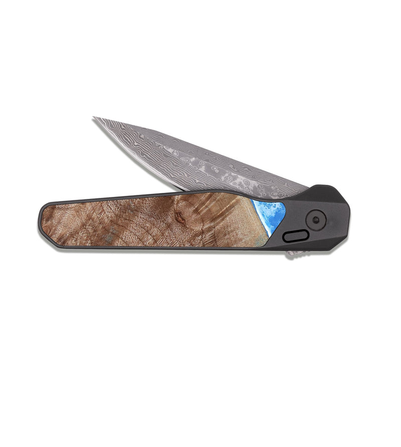 EDC Dark Damascus Wood Pocket Knife - Jamar (Coastal, 815268)