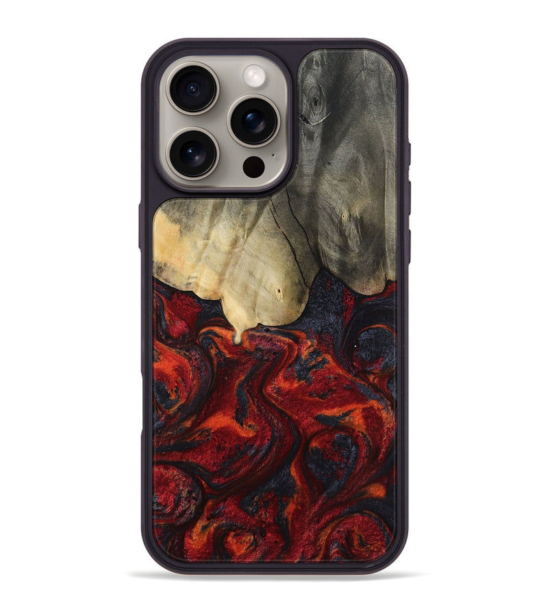 iPhone 16 Pro Max Wood Phone Case - Romeo (Red, 815301)