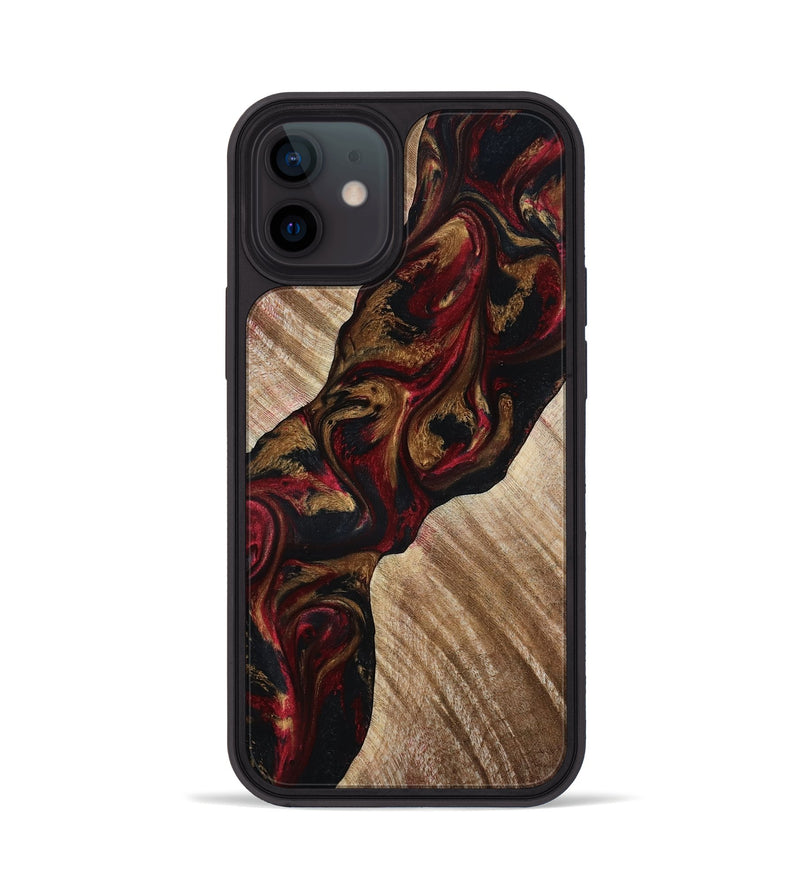 iPhone 12 Wood Phone Case - Tylor (Red, 815302)