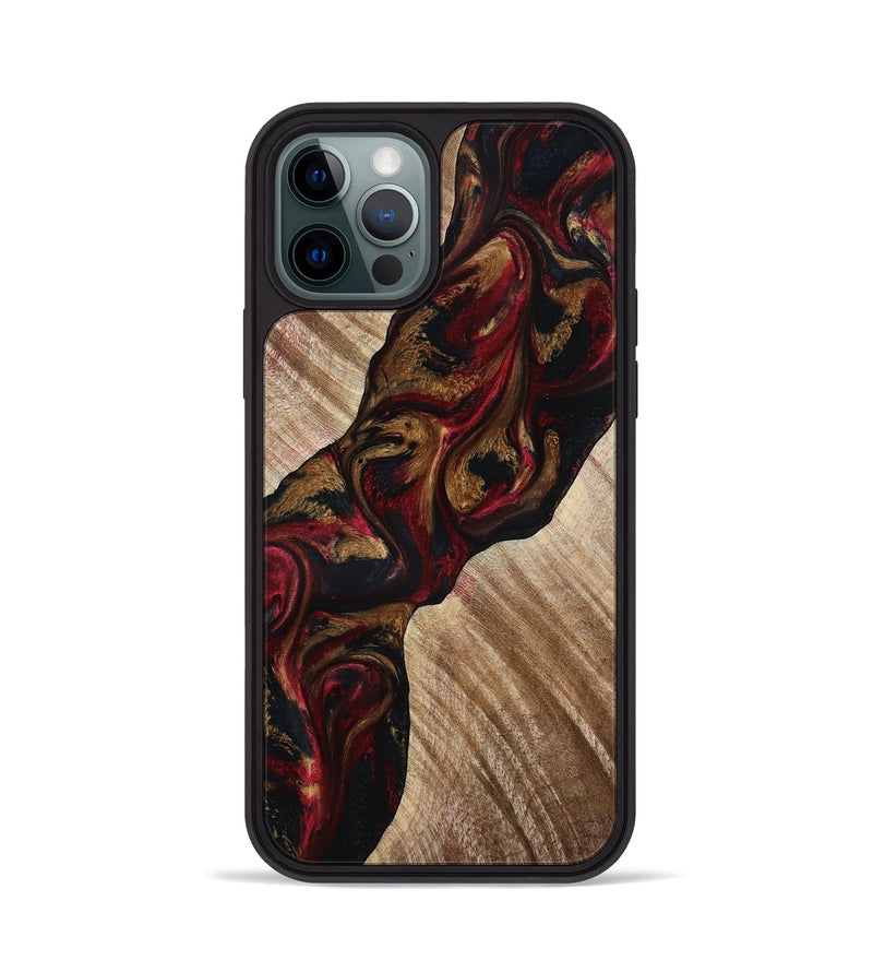 iPhone 12 Pro Wood Phone Case - Tylor (Red, 815302)