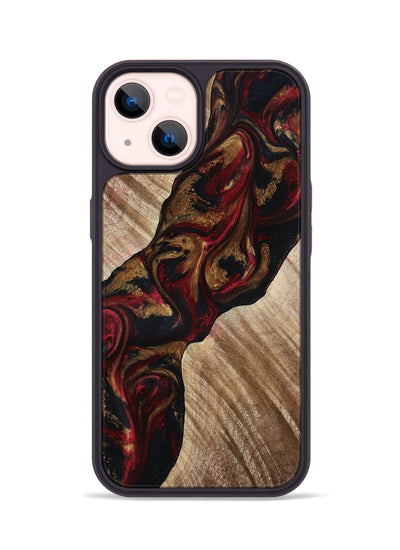 iPhone 14 Wood Phone Case - Tylor (Red, 815302)