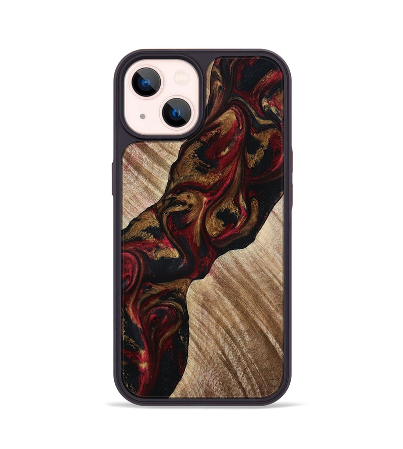 iPhone 14 Wood Phone Case - Tylor (Red, 815302)