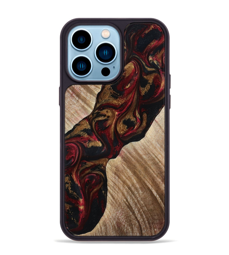 iPhone 14 Pro Max Wood Phone Case - Tylor (Red, 815302)