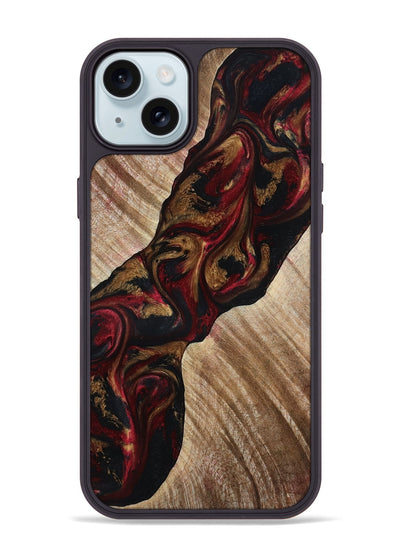 iPhone 15 Plus Wood Phone Case - Tylor (Red, 815302)