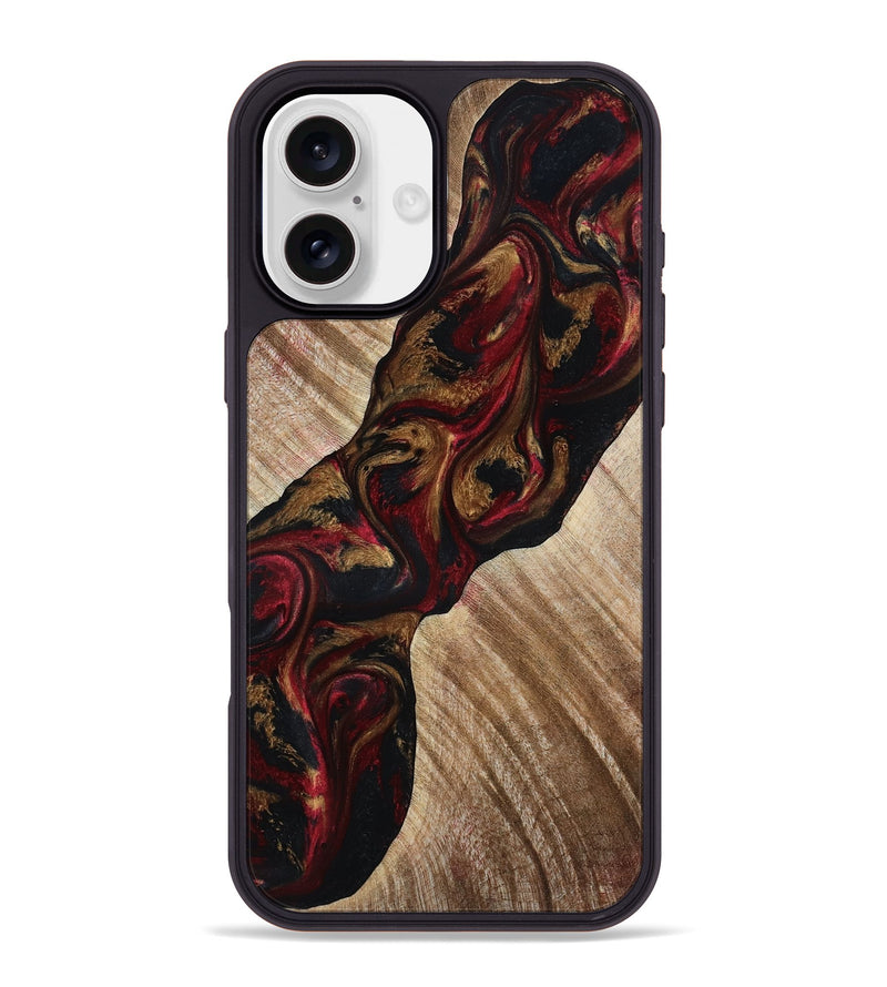 iPhone 16 Plus Wood Phone Case - Tylor (Red, 815302)