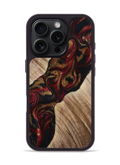 iPhone 16 Pro Wood Phone Case - Tylor (Red, 815302)