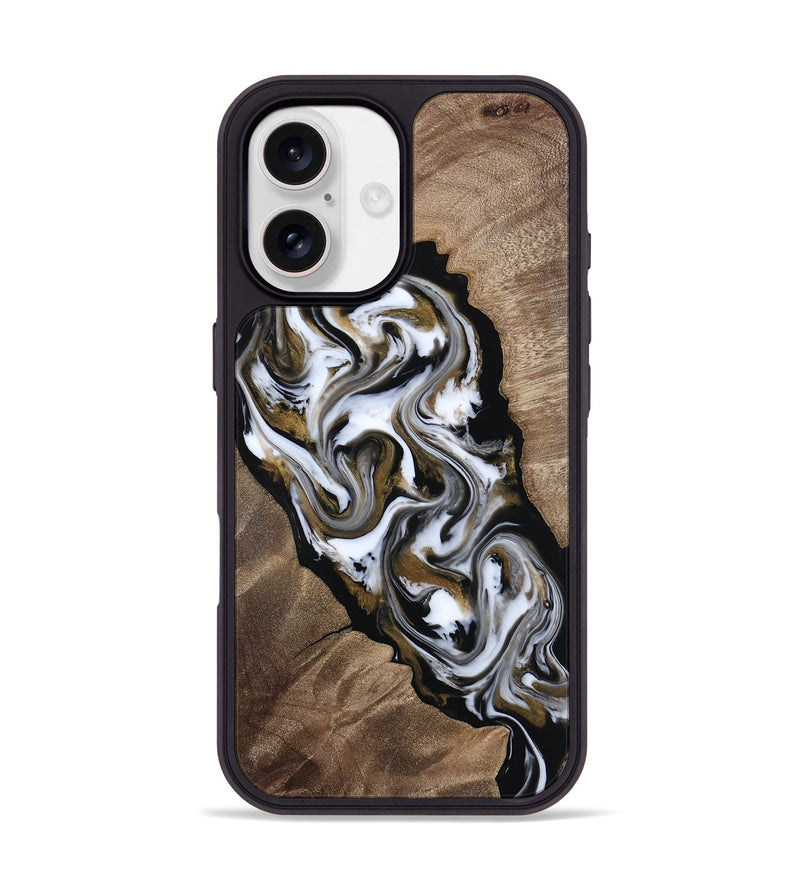 iPhone 17 Wood Phone Case - Marion (Black & White, 815304)