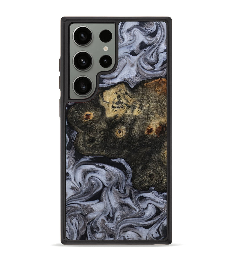Galaxy S23 Ultra Wood Phone Case - Elaina (Black & White, 815305)