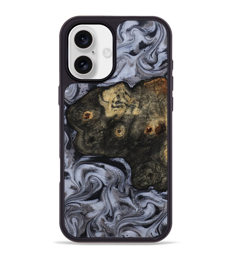 iPhone 16 Plus Wood Phone Case - Elaina (Black & White, 815305)