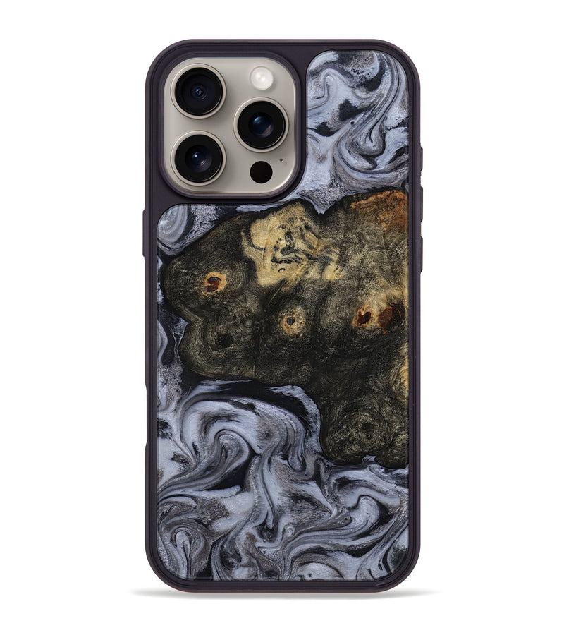 iPhone 16 Pro Max Wood Phone Case - Elaina (Black & White, 815305)