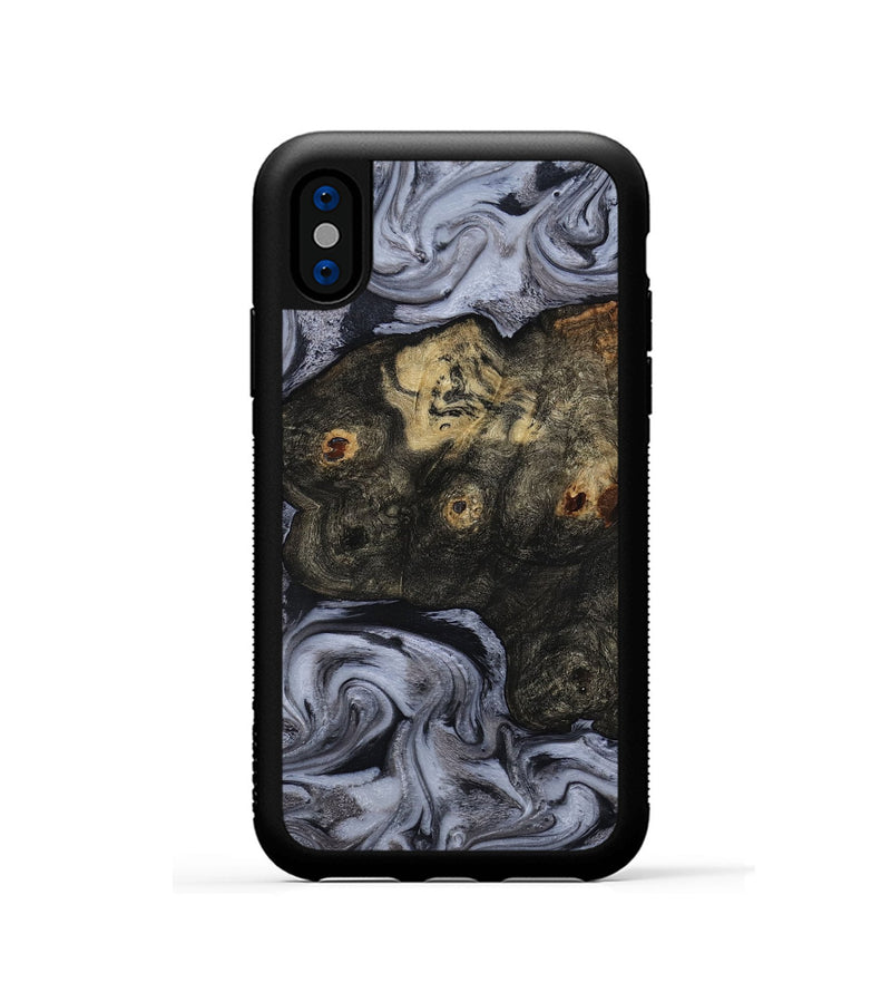 iPhone Xs Wood Phone Case - Elaina (Black & White, 815305)