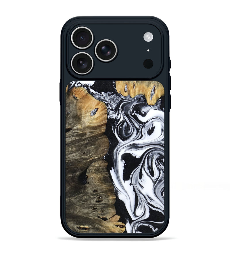 iPhone 17 Pro Max Wood Phone Case - Ila (Black & White, 815306)
