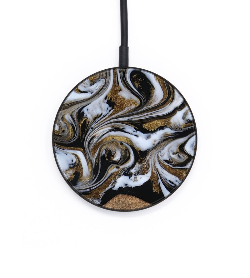 Circle Wood Wireless Charger - Anjali (Black & White, 815308)