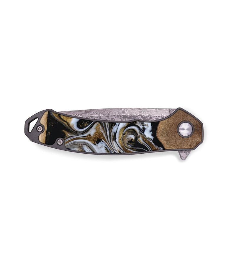 EDC Wood Pocket Knife - Anjali (Black & White, 815308)