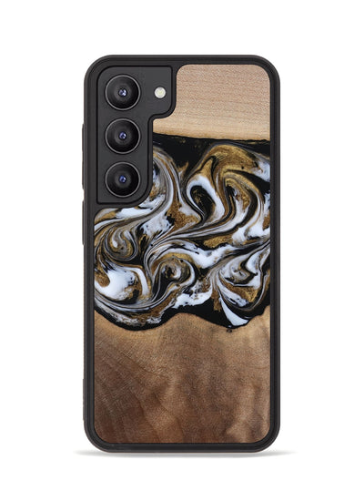 Galaxy S23 Wood Phone Case - Anjali (Black & White, 815308)