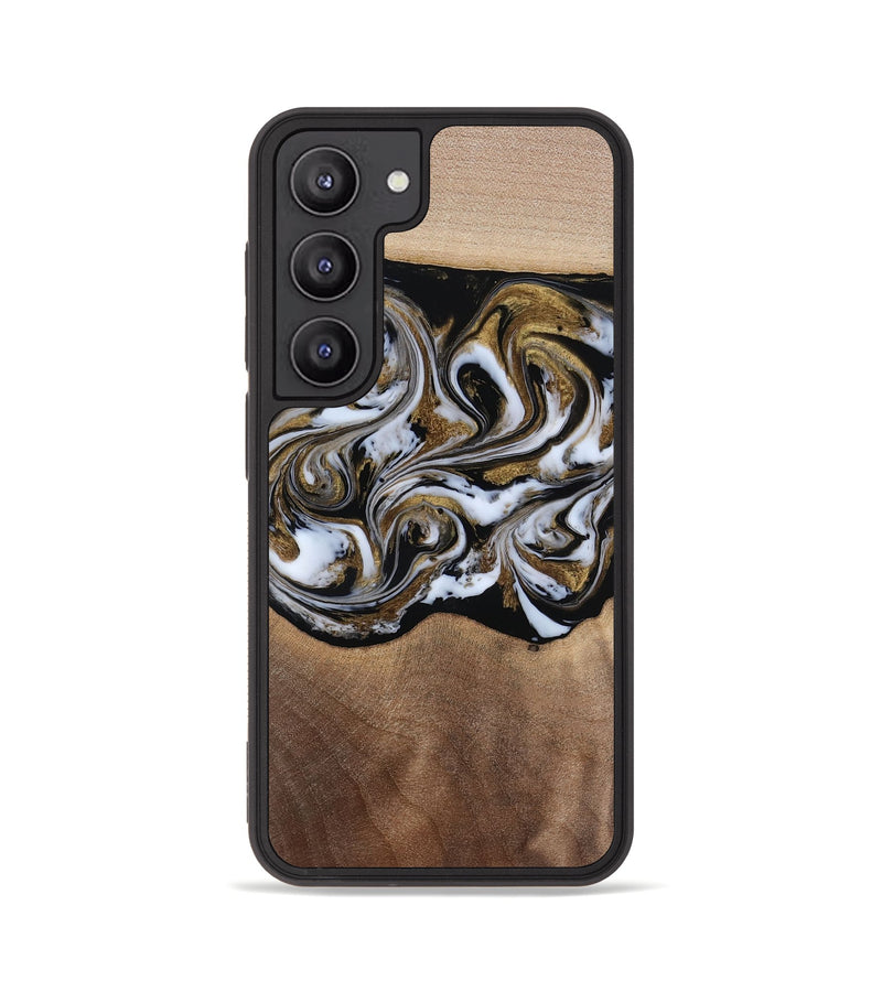 Galaxy S23 Wood Phone Case - Anjali (Black & White, 815308)