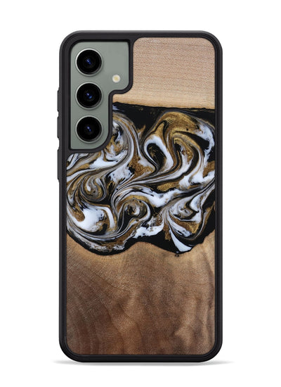 Galaxy S24 Plus Wood Phone Case - Anjali (Black & White, 815308)